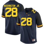 Men's West Virginia Mountaineers NCAA #28 Keith Washington Jr. Navy Authentic Nike Stitched College Football Jersey BD15A13LM